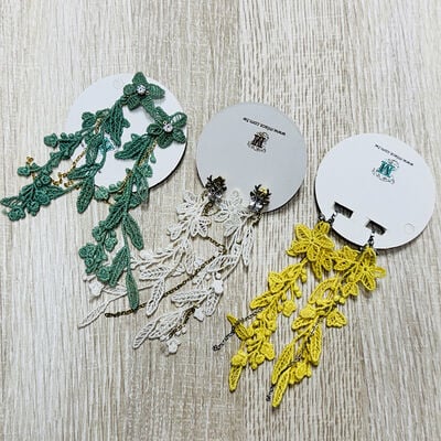 阿勃勒水鑽 _耳環MIT台灣製精品